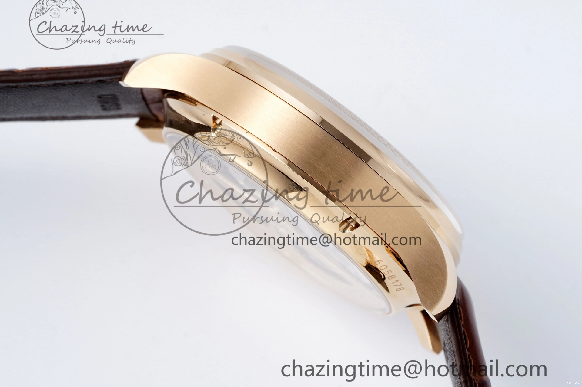 MIROTIME 0420 WellDesigned Portugieser Perpetual Calendar RG 5033 APSF 1:1 Best Edition White Dial on Brown Leather Strap A52610 Clone 7042